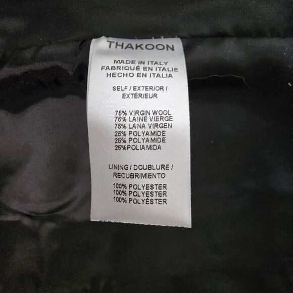 Thakoon Women's Virgin Wool Long Coat Deep Green Size L Cozy Elegance NWT $598 - Picture 13 of 13